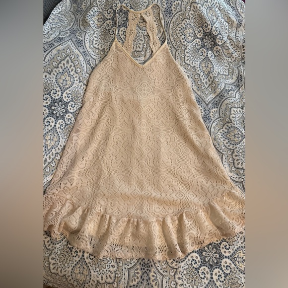 Umgee- Fully Lined Cream Lace Mini Dress, Sz Small, EUC! - Picture 6 of 13